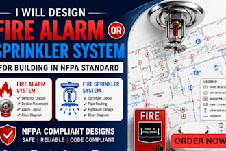 design fire alarm or sprinkler system for building in nfpa standard