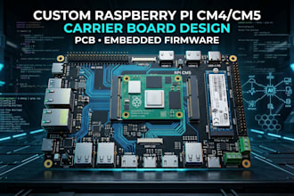 design raspberry pi cm4 cm5 carrier board pcb with embedded firmware
