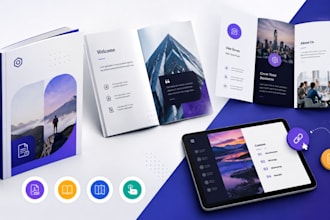 design PDF lead magnet, ebook, business brochure, and interactive design
