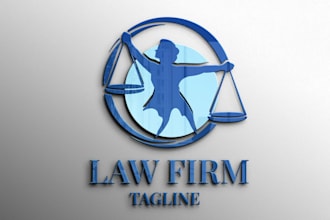 create a luxury law firm, notary, and attorney logo design