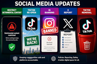 restrict detrimental content, tiktok re open,ig banning, x report,tiktok removal