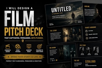 design a film pitch deck, investor pitch deck, movie pitch deck TV series