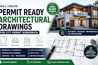 create permit ready architectural drawings for city building permit submission