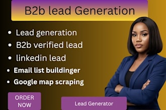 do b2b lead generation, lead scraping and prospect  service