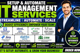 setup automate IT management teamviewer deel wrike asset panda jira datto crm