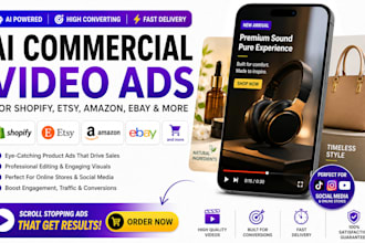 create ai commercial video ads for shopify etsy amazon ebay and youtube
