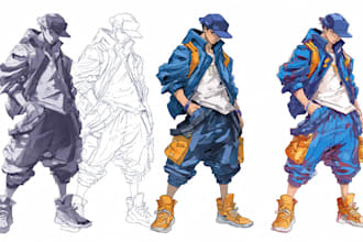 sketch custom anime character