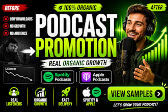 do podcast promotion and marketing for spotify and apple podcasts