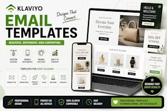 design high converting klaviyo email templates