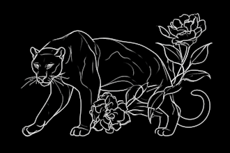 create minimalist line art tattoo with my style
