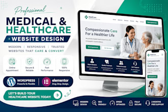 design medical website, healthcare website, therapy website, elementor website