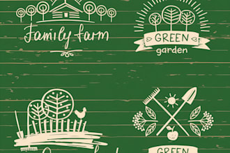 create eco organic agriculture and botanical logo design
