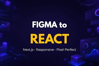 convert figma designs to react or nextjs responsive frontend