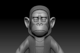 sculpt 3d cartoon character,stylized model,creature design,printable 3d model