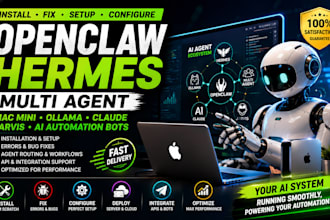 fix install setup openclaw hermes multi agent mac mini bot jarvis ollama claude