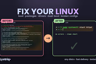 fix your linux issue, error or broken configuration
