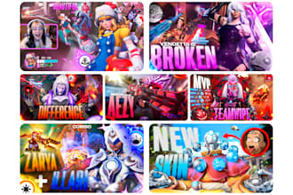 create professional 2d overwatch youtube thumbnails