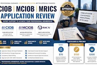 do ciob, mciob, or mrics application review and improvement