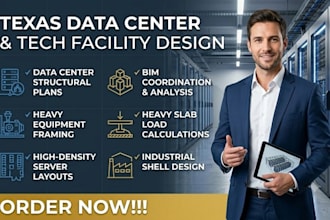 deliver texas data center structural plans and tech facility layout drawings