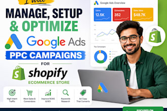 manage, setup and optimize google ads PPC campaigns for shopify ecommerce store