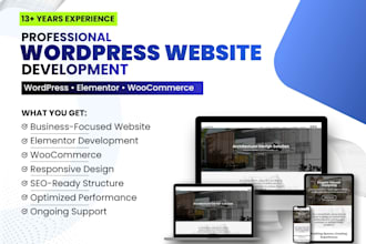 design a wordpress website with elementor pro
