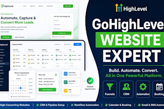gohighlevel website design, gohighlevel crm,  workflow automation
