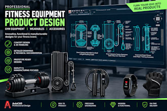 design fitness equipment products, gym equipment, wearables and accessories