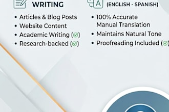 be your professional content writer and translator