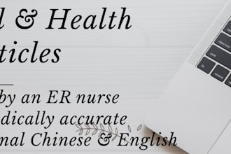 write professional medical and healthcare articles