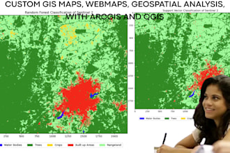 create custom gis maps, webmaps, geospatial analysis, with arcgis and qgis