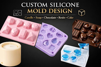 custom 3d silicone mold design for candle soap chocolate resin cake stl casting