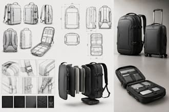 design travel backpacks and carry on bags product design and 3d