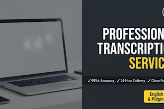 transcribe your audio or video into an accurate, clean transcript