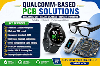 do qualcomm based pcb design smartwatch, smart glasses and health monitors