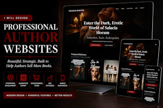 design a professional author website in wordpress