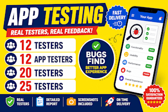 do app testing with 12 testers, 20 testers, or 25 testers
