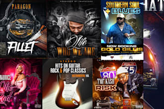 design, animate futuristic album cover, single cover and music artwork