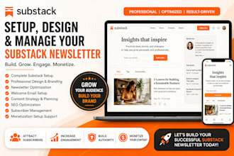 substack setup substack manager newsletter design profile management and grow