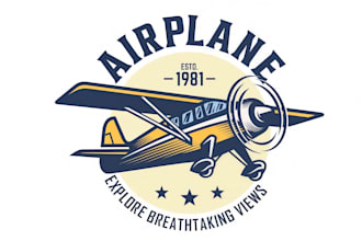 create a luxury aircraft, aviation, and airline logo design