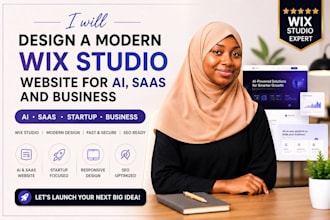 design a modern wix studio website for ai startup, saas