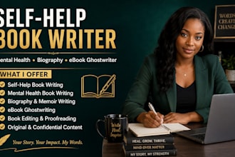 developmental book editor mental health romance novel self help book writer