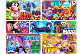 create professional 2d brawl stars youtube thumbnails