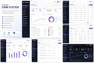 reate a responsive CRM dashboard with admin panel