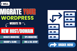 migrate wordpress website, transfer hosting, or setup vps server