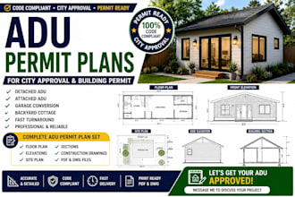 design adu permit plans for city approval and building permit submission