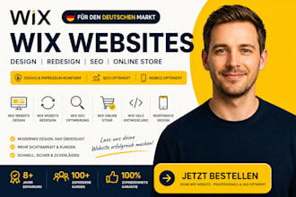 design wix website, wix website redesign, wix seo, wix online store, wix german