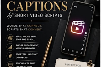 write viral instagram captions and short video scripts that boost engagement