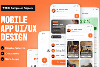 design modern mobile app UI UX in figma with clickable prototype