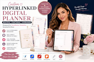 design ipad planner dated planner xodo pandadoc hyperlinked planner adhd planner