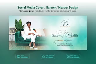 design facebook cover banner, linkedin cover, twitter header